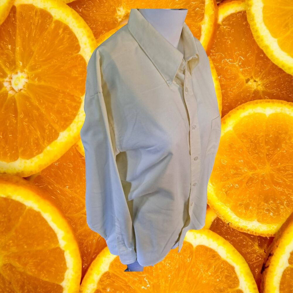 David Taylor Yellow Short Sleeve Button Up‎ Size 15 1/2